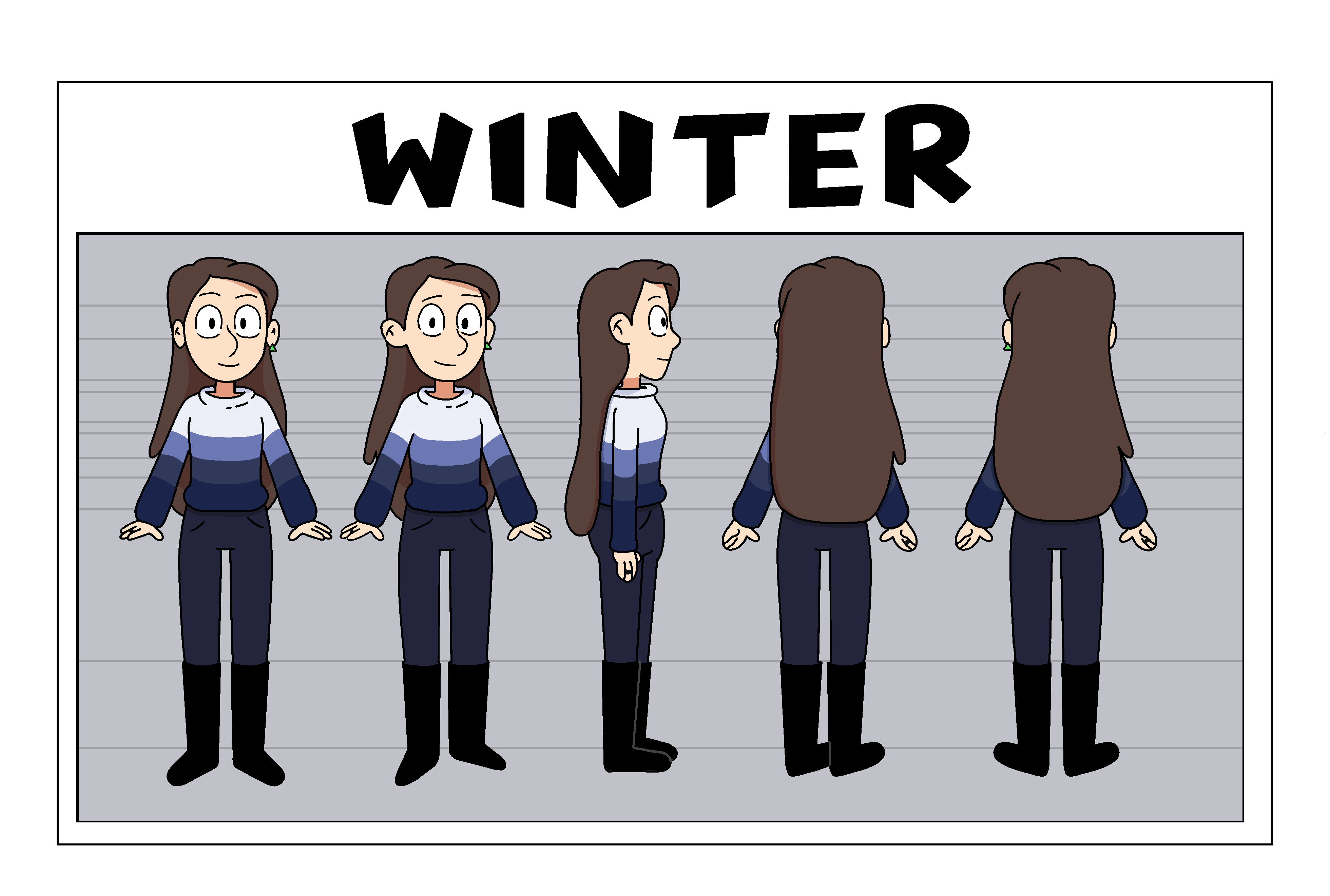 a reference guide for an OC called Winter